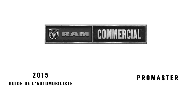 Image de la première page du manuel de l'appareil ProMaster (2015)