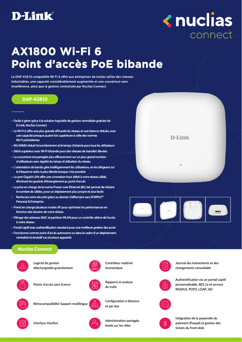 Image de la première page du manuel de l'appareil DAP-X2810