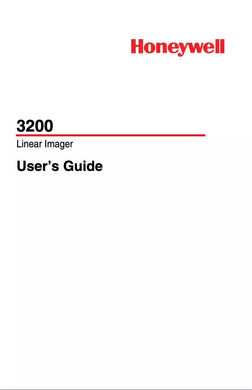 Page n°1 - Manuel utilisateur Honeywell 3200