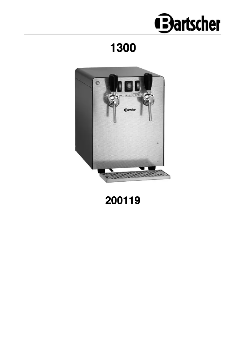 Page n°1 - Manuel utilisateur Bartscher Mulled wine dispenser 1300