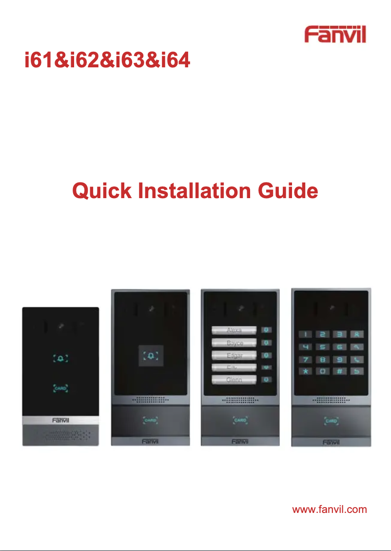 Page 1 de la notice Manuel utilisateur Fanvil i64