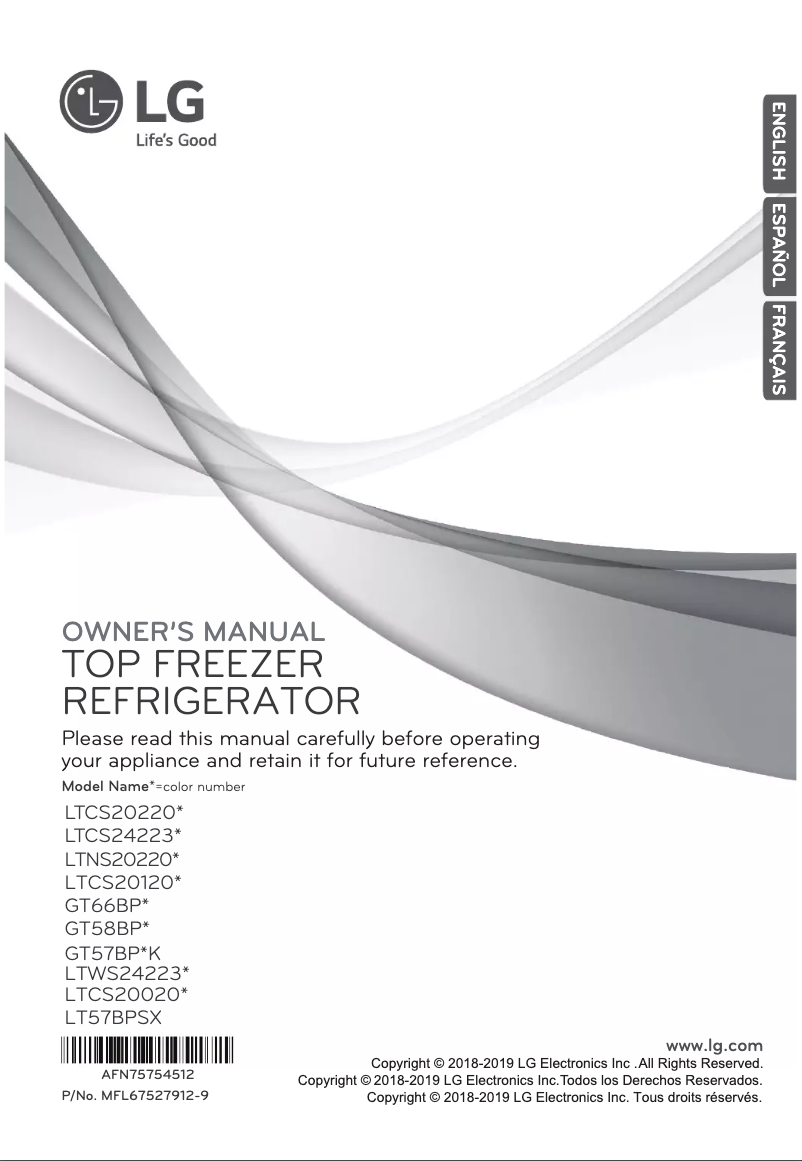 Image de la première page du manuel de l'appareil LTCS20020S