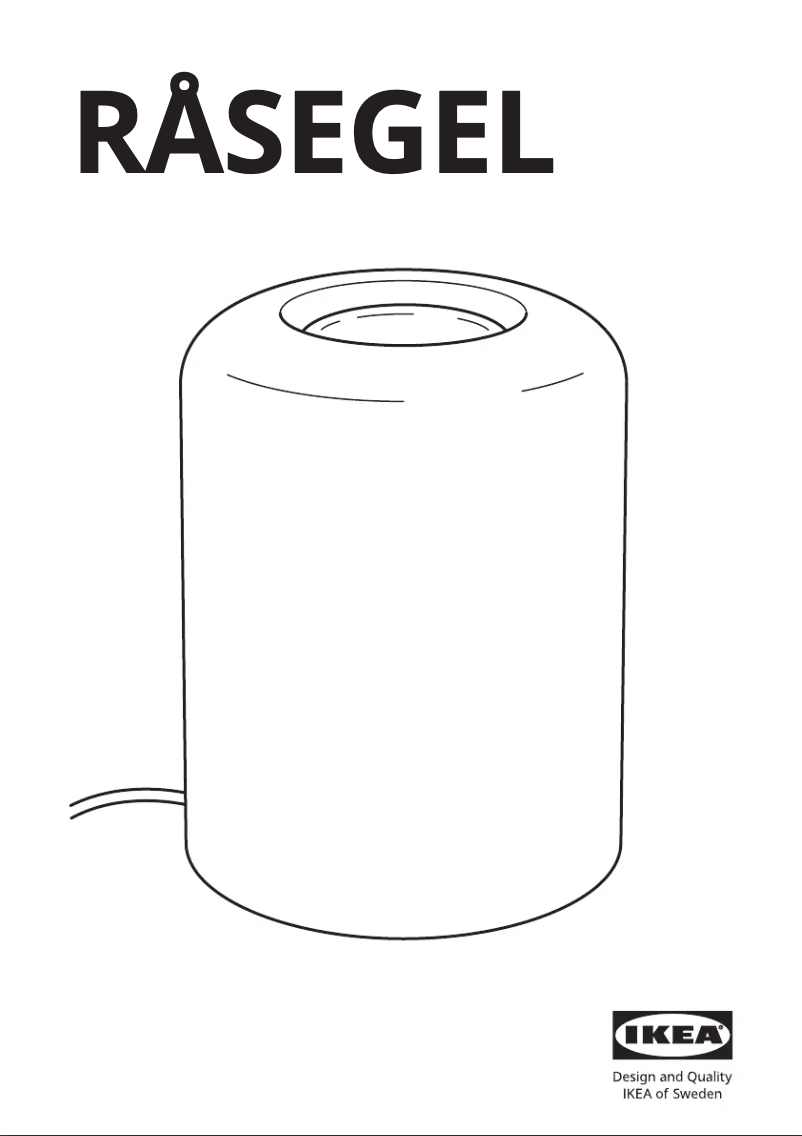 Image de la première page du manuel de l'appareil RÅSEGEL 004.626.56