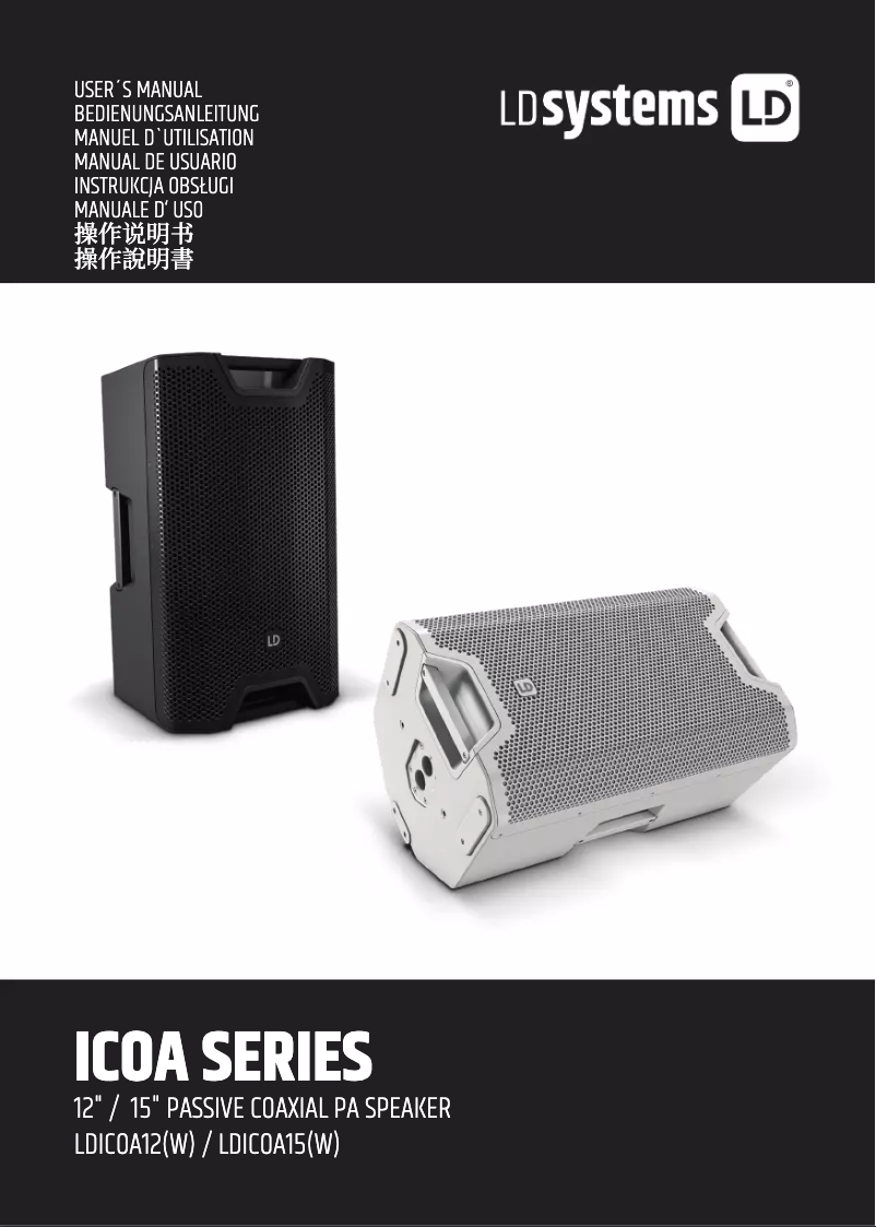 Imagen de la primera página del manual del dispositivo ICOA 12