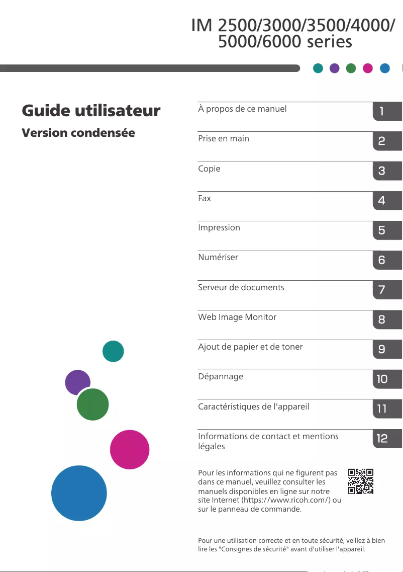 Image de la première page du manuel de l'appareil IM 3500