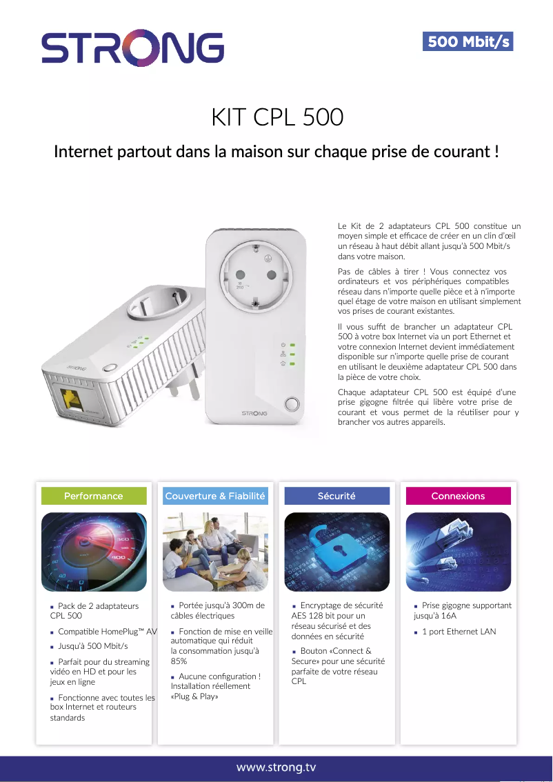Page n°1 - Manuel utilisateur Strong Powerline 500