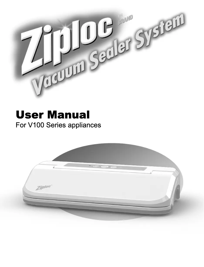 Page 1 de la notice Manuel utilisateur Ziploc V100