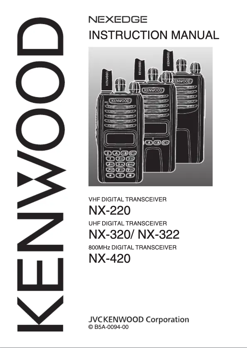 Page 1 de la notice Manuel utilisateur Kenwood NX-420