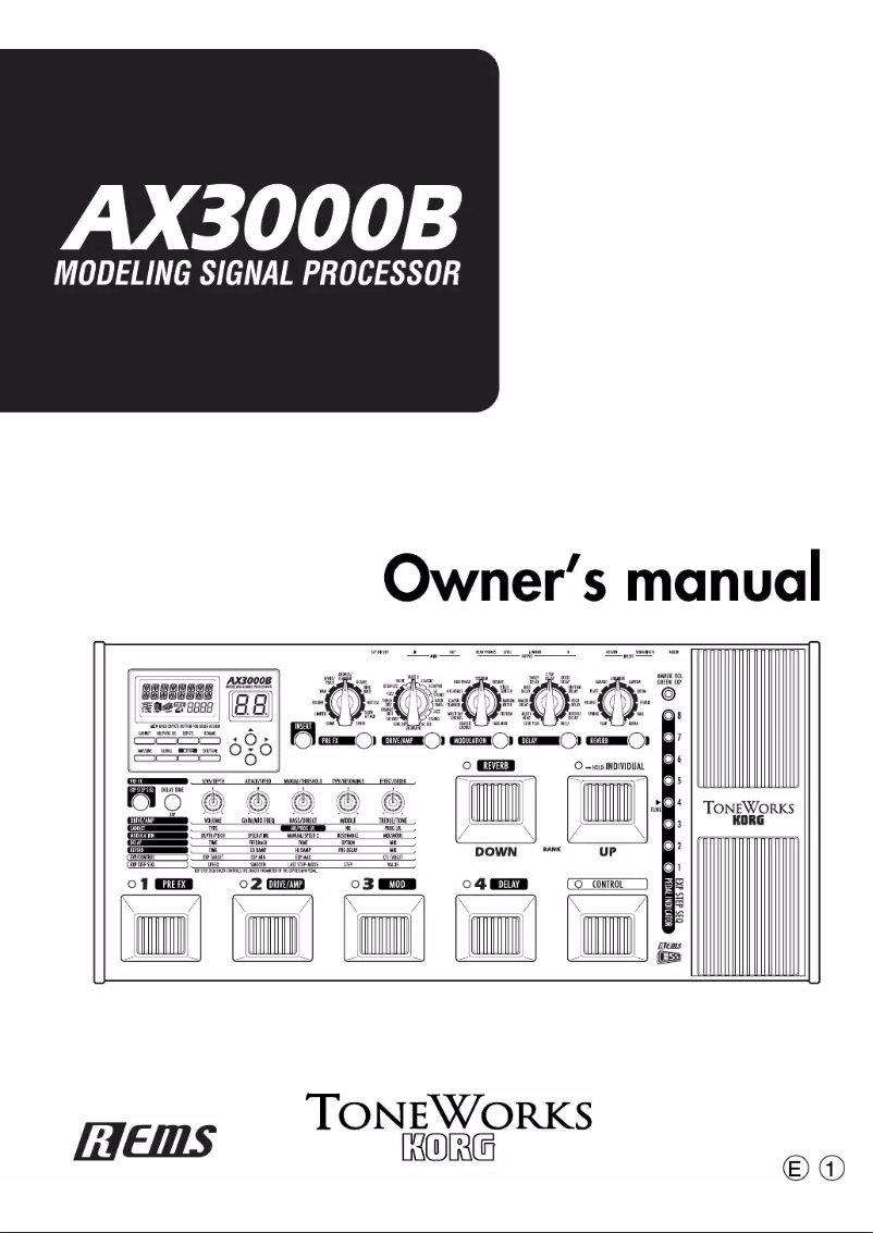 Image de la première page du manuel de l'appareil AX3000B