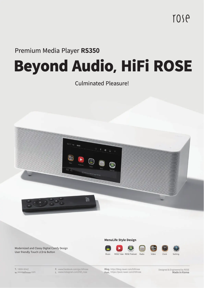 Page n°1 - Manuel utilisateur HiFi ROSE RS350