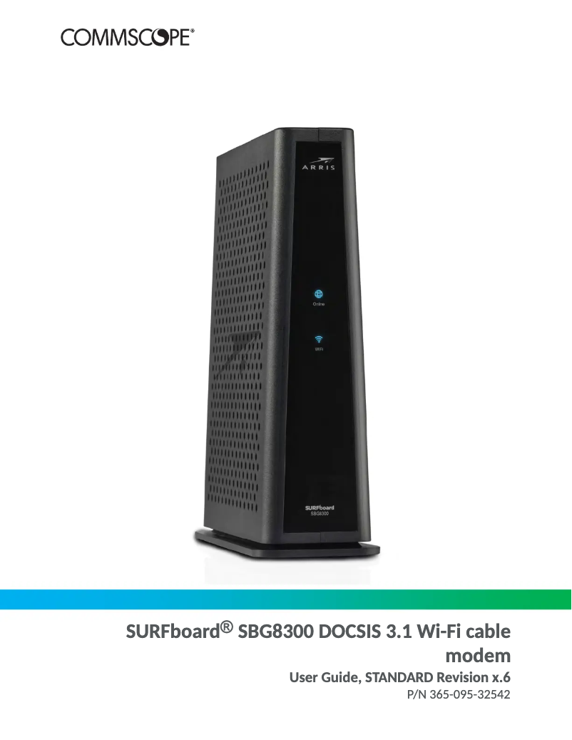 Image de la première page du manuel de l'appareil SURFboard SBG8300