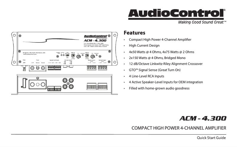 Imagen de la primera página del manual del dispositivo ACM-4.300