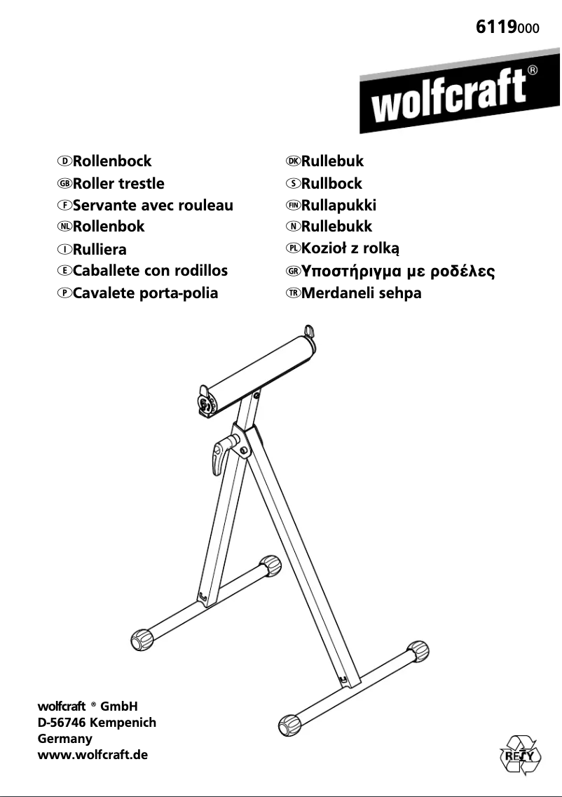 Page 1 de la notice Manuel utilisateur Wolfcraft P 6119