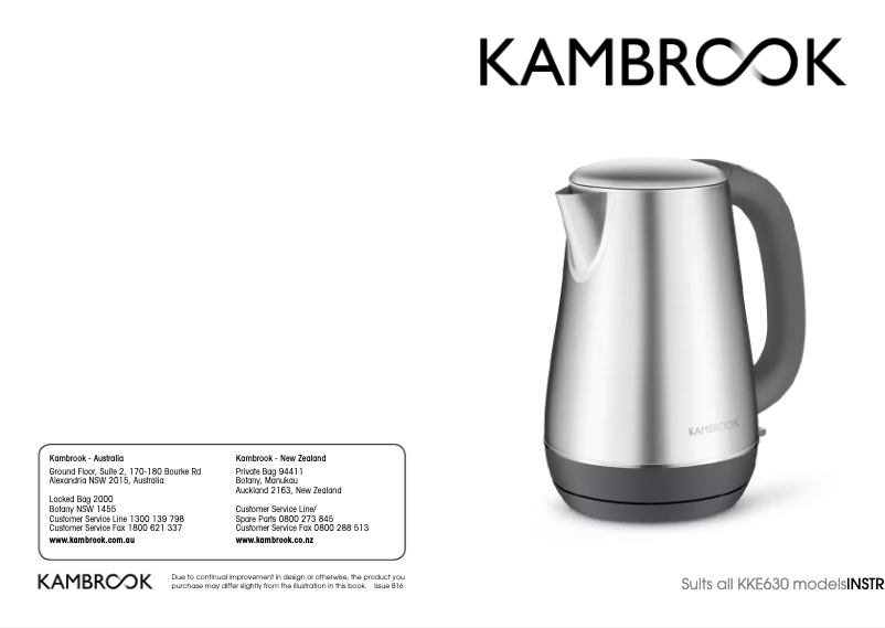 Page n°1 - Manuel utilisateur Kambrook KKE630