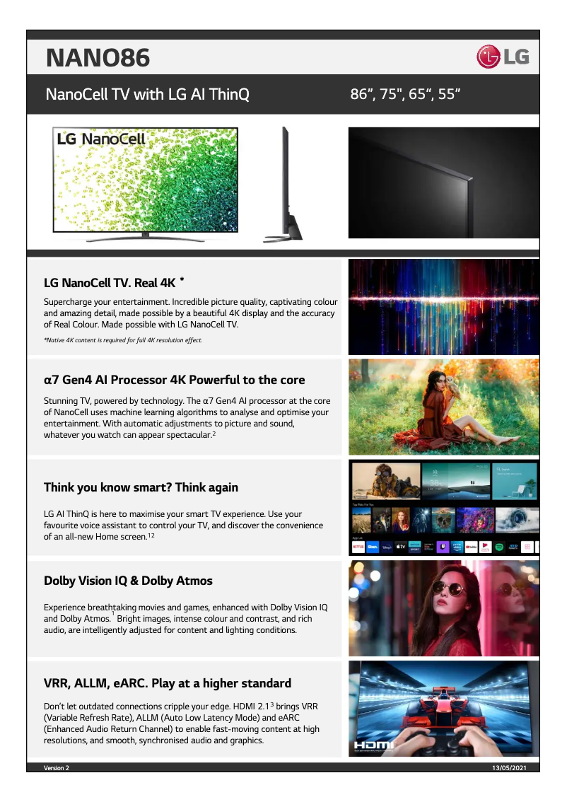 Image de la première page du manuel de l'appareil 55NANO86TPA