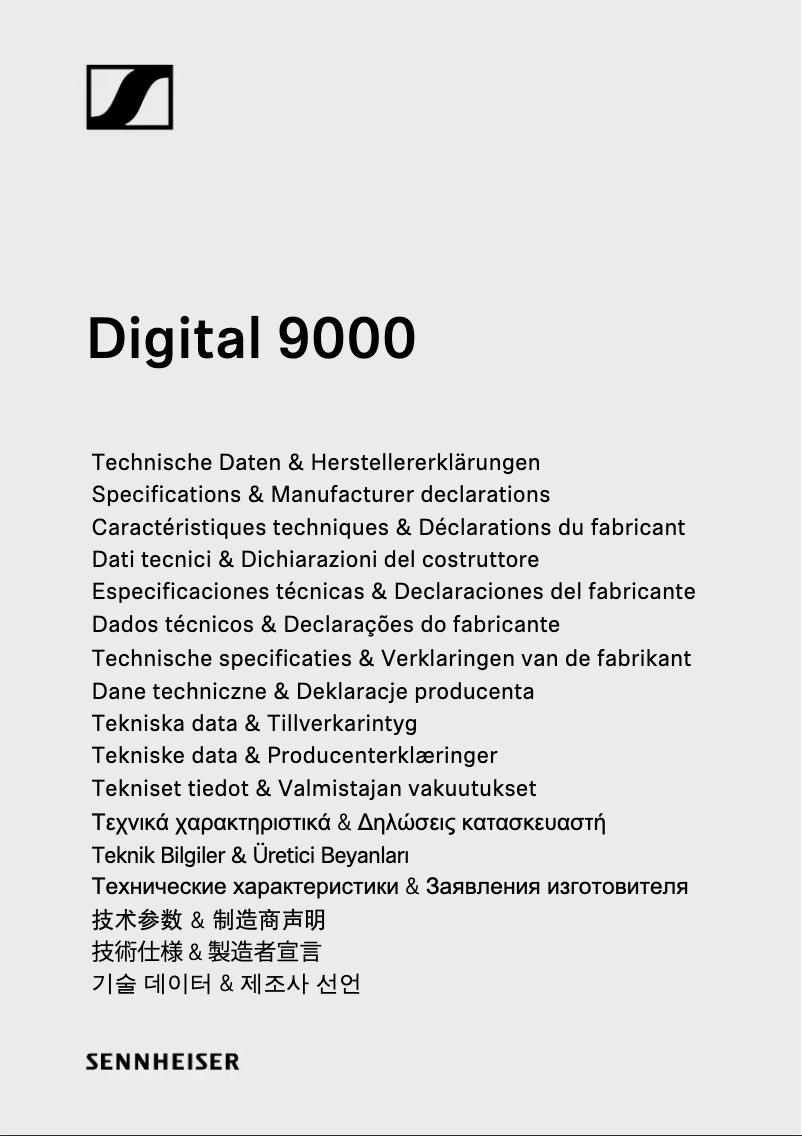 Page 1 de la notice Instructions de sécurité Sennheiser SKM 9000