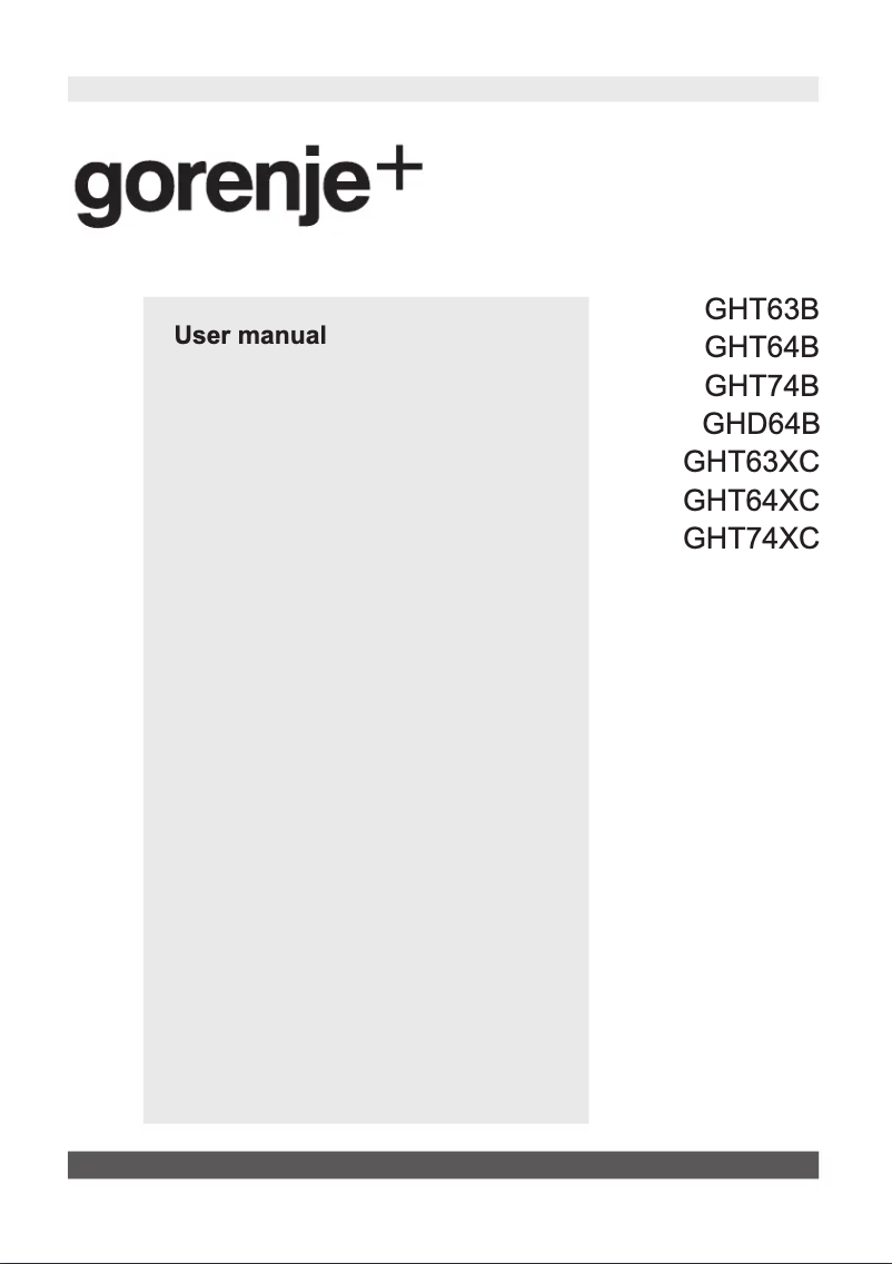 Página 1 del manual Guía de instalación Gorenje GHT74XC