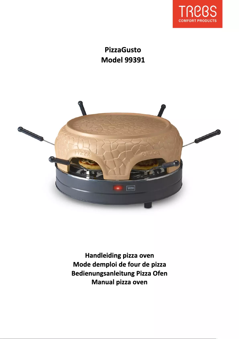 Page n°1 - Manuel utilisateur Trebs PizzaGusto 99391