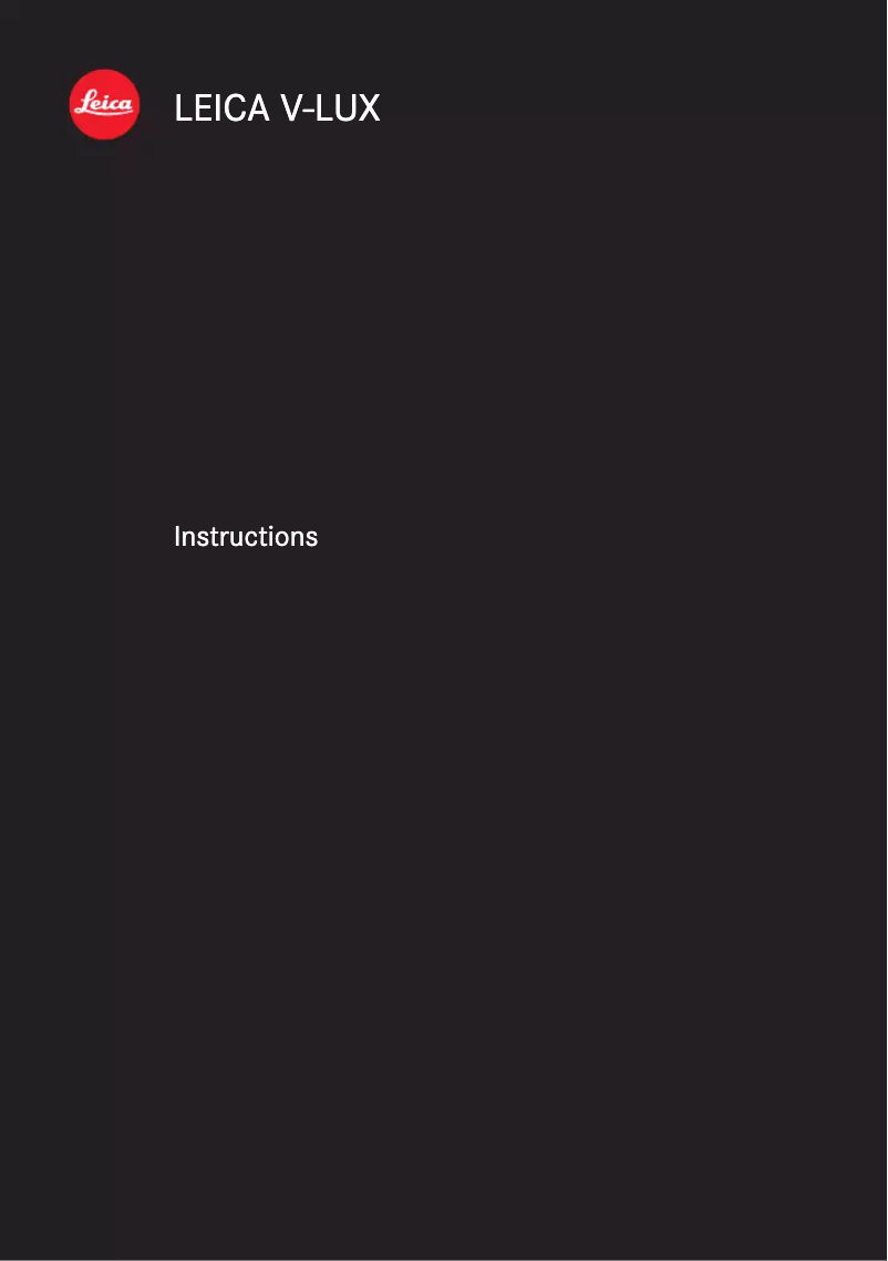 Image de la première page du manuel de l'appareil V-Lux (Typ 114)