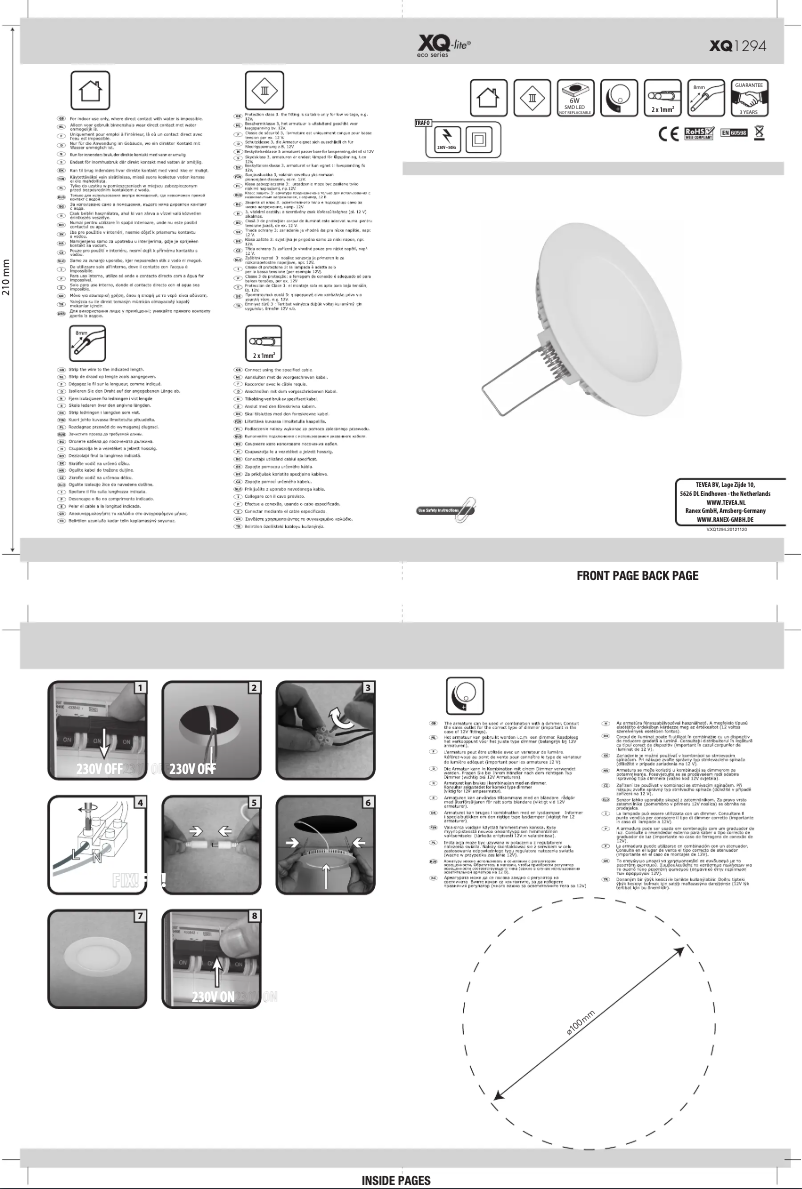 Image de la première page du manuel de l'appareil XQ1294