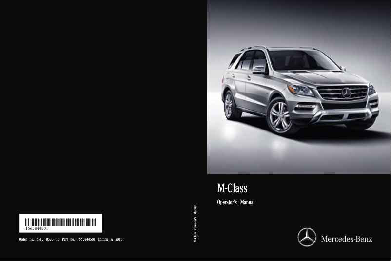 Page 1 de la notice Manuel utilisateur Mercedes-Benz M-Class SUV (2014)