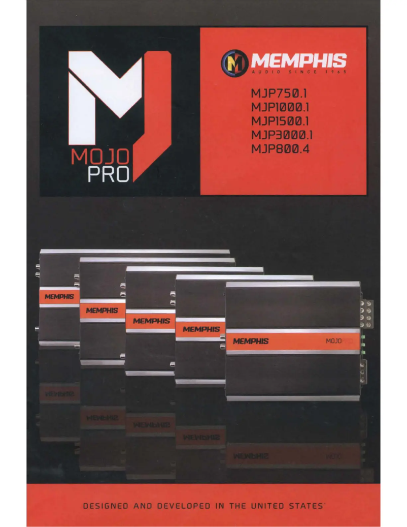 Page n°1 - Manuel utilisateur Memphis Audio Mojo Pro MJP1500.1