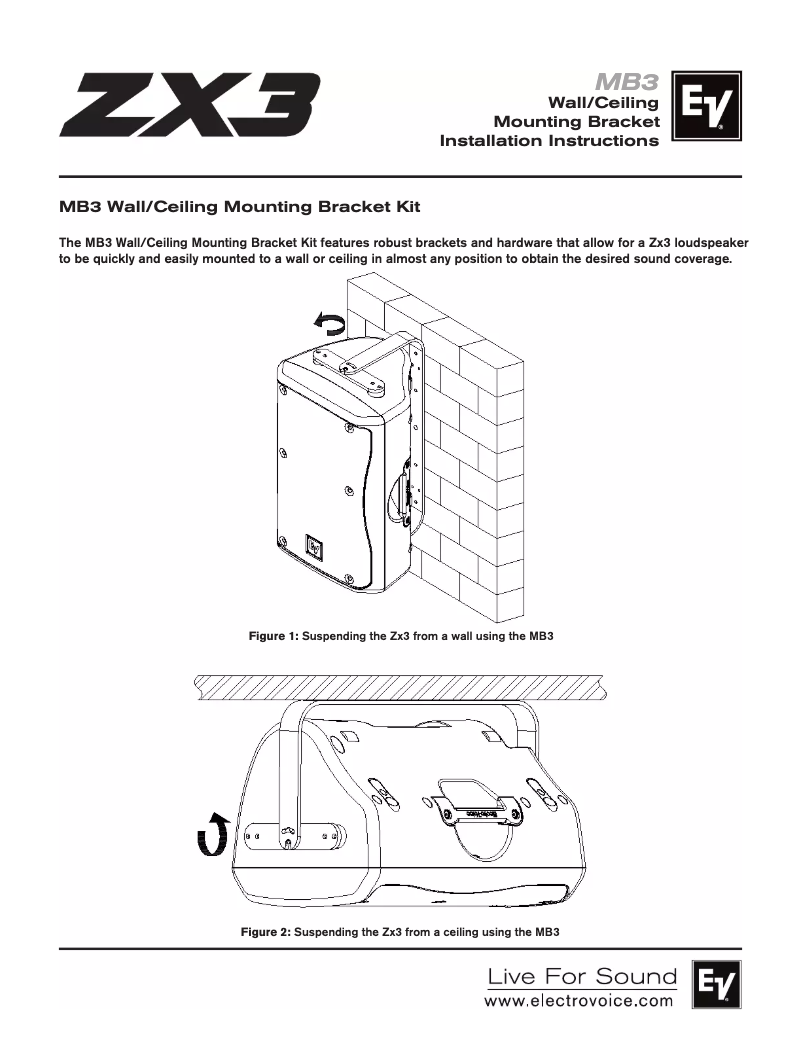 Image de la première page du manuel de l'appareil ZX3-60