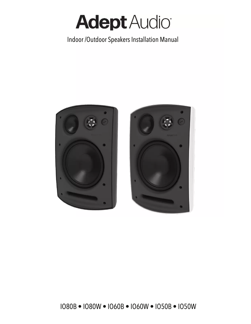 Page 1 de la notice Manuel utilisateur Adept Audio IO60