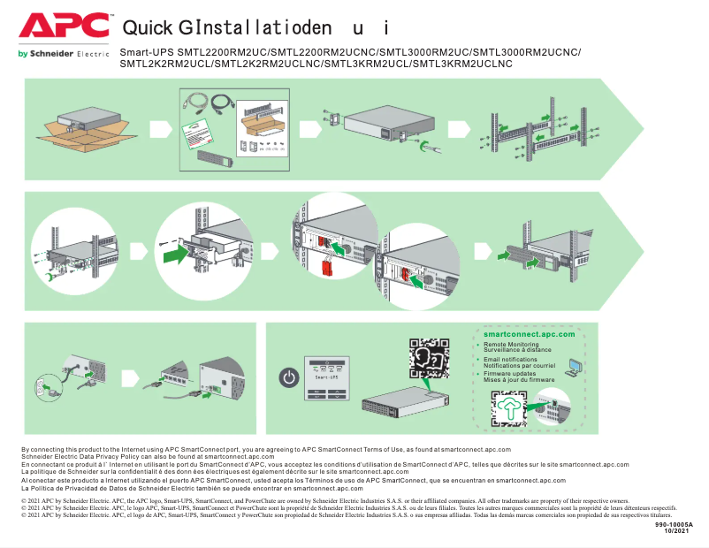 Page n°1 - Manuel utilisateur APC Smart-UPS SMTL3KRM2UCLNC