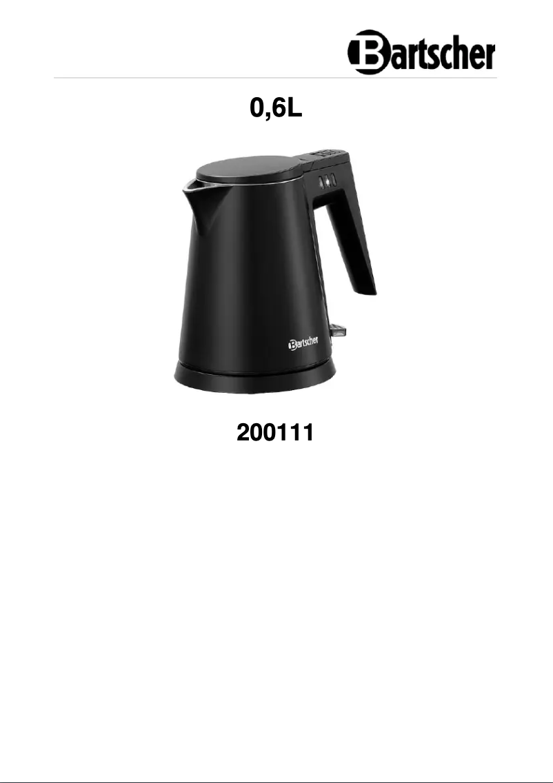 Page n°1 - Manuel utilisateur Bartscher 200111