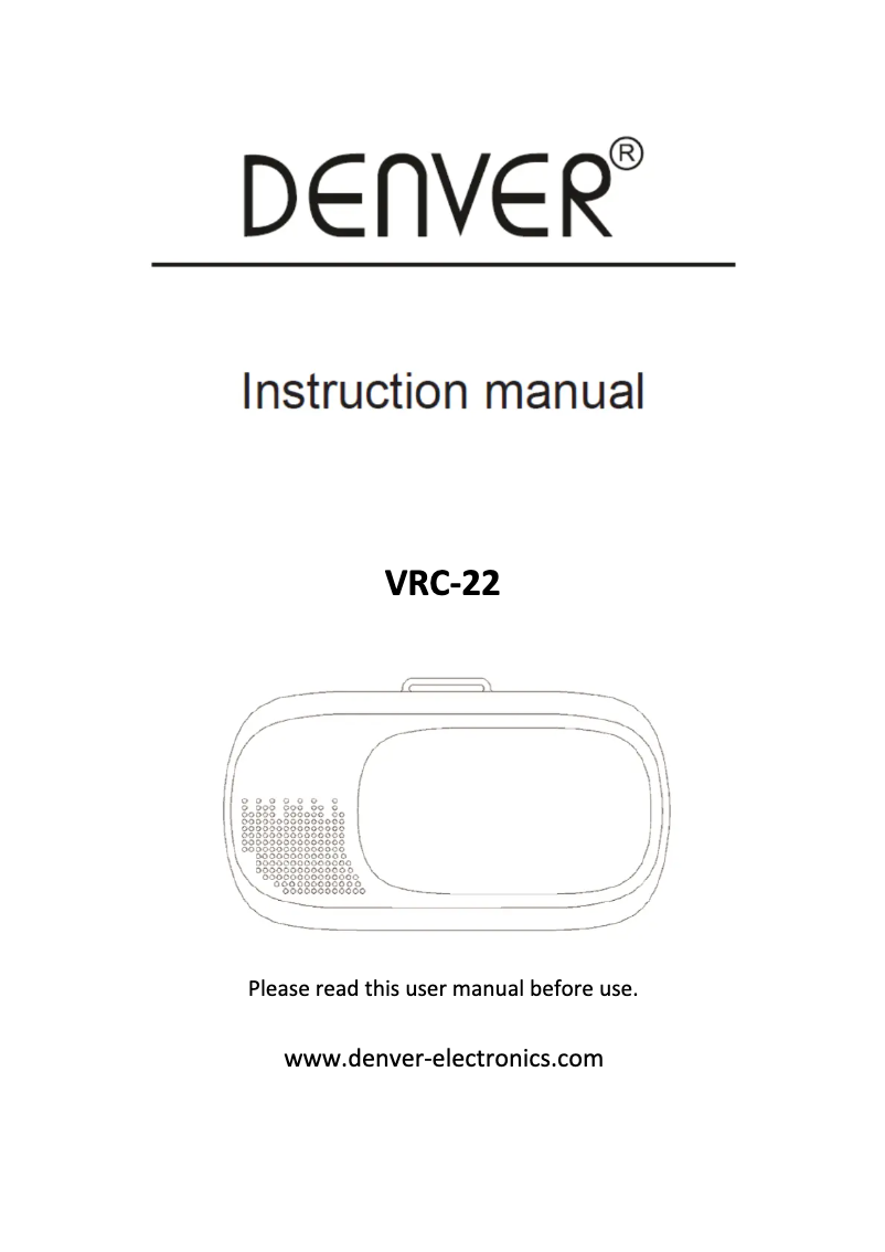 Page 1 of the manual User Manual Denver VRC-23