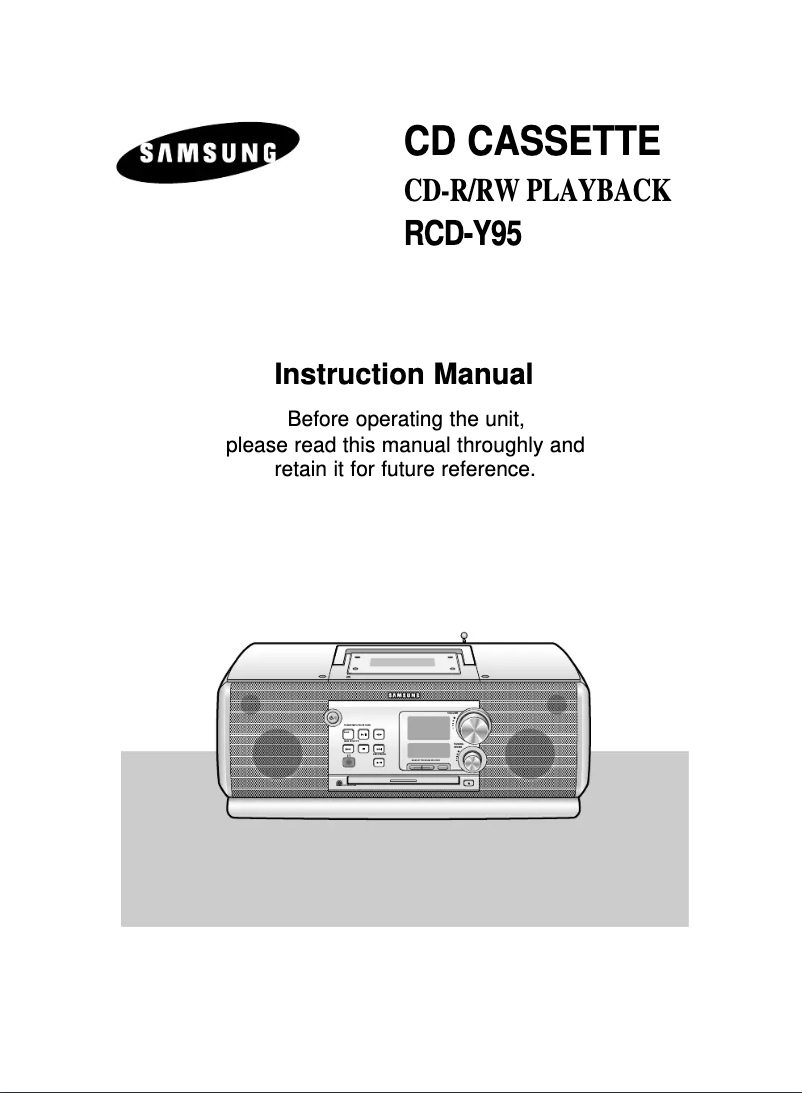 Image de la première page du manuel de l'appareil RCDY95