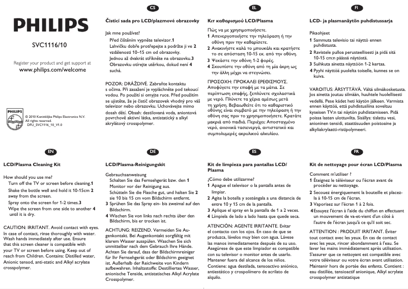 Page 1 de la notice Mode d'emploi Philips SVC1116