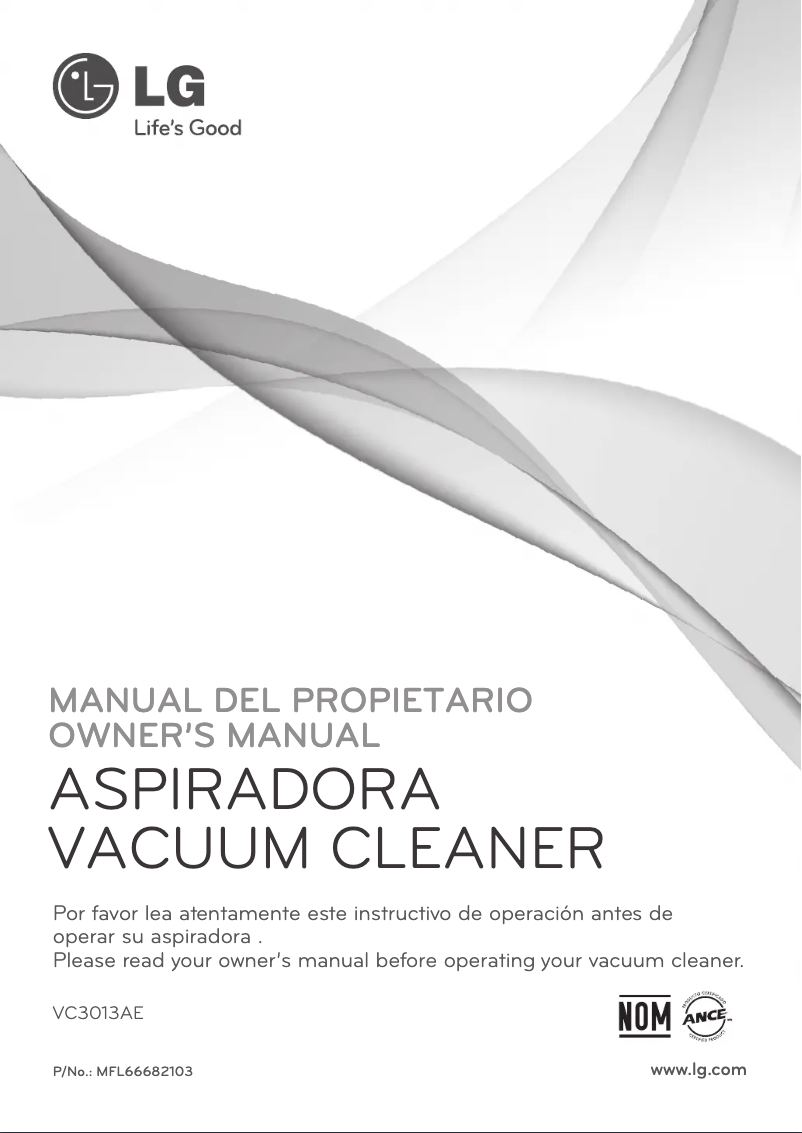 Page 1 de la notice Manuel utilisateur LG VC3013AE