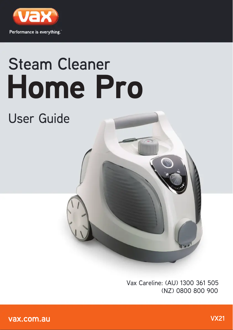 Page n°1 - Manuel utilisateur Vax Home Pro VX21