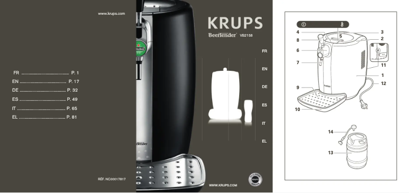 Página 1 del manual Manual de usuario Krups Beertender VB2158