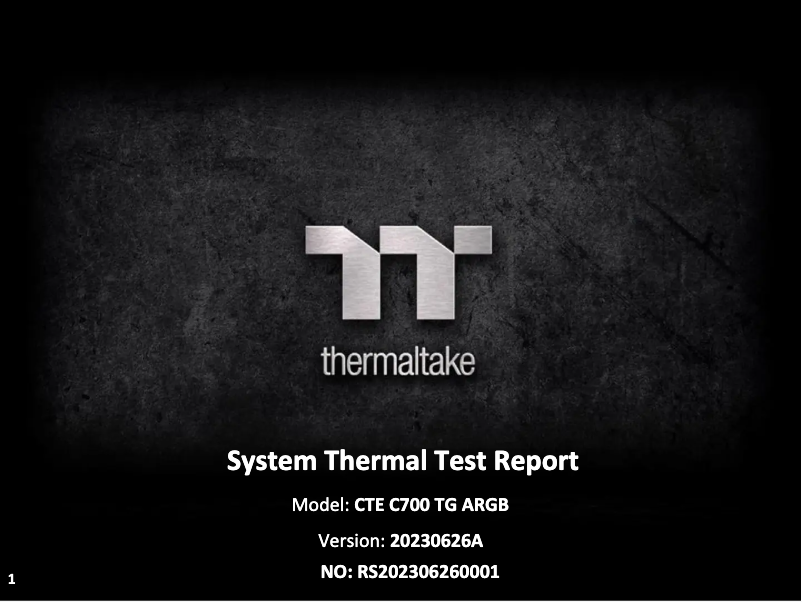 Página 1 del manual Manual de usuario Thermaltake CTE C700 TG