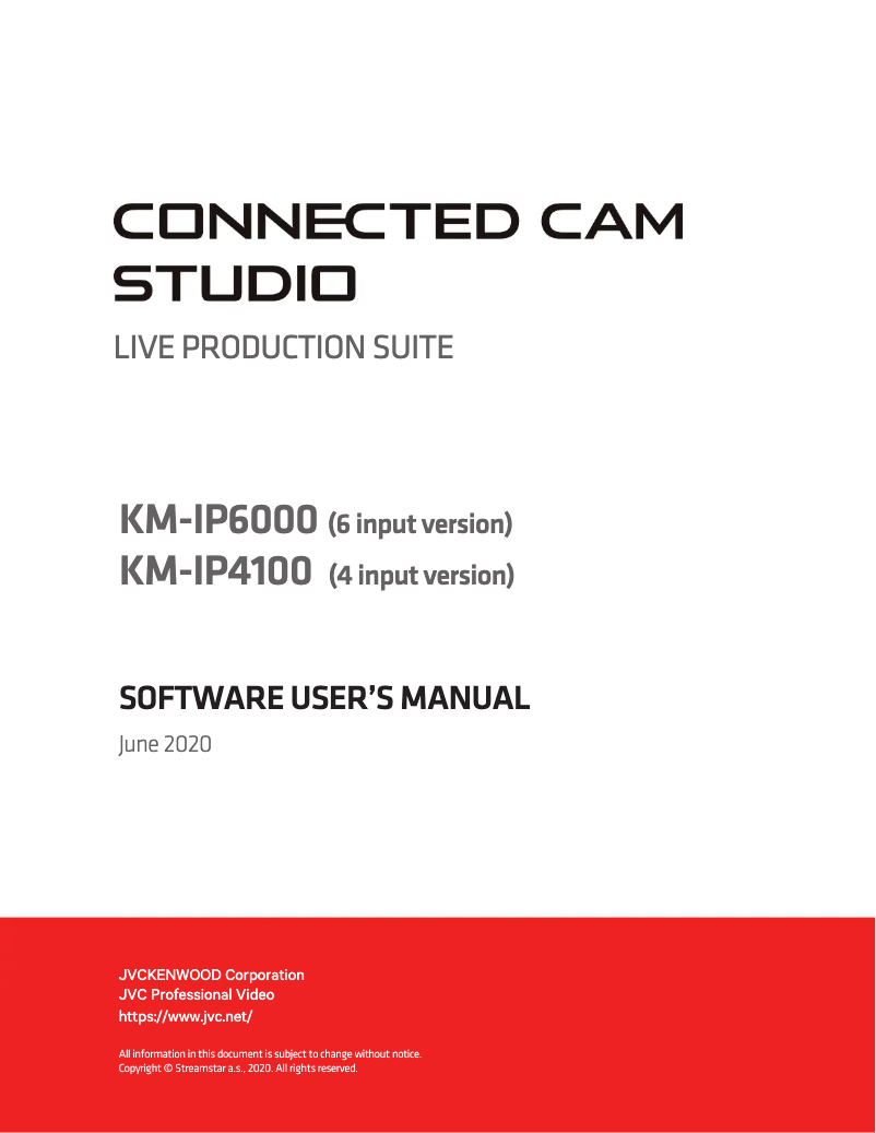 Image de la première page du manuel de l'appareil KM-IP6000