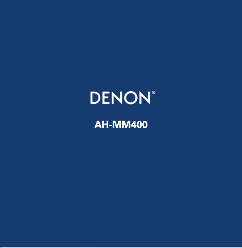 Page n°1 - Manuel utilisateur Denon Music Maniac AH-MM400