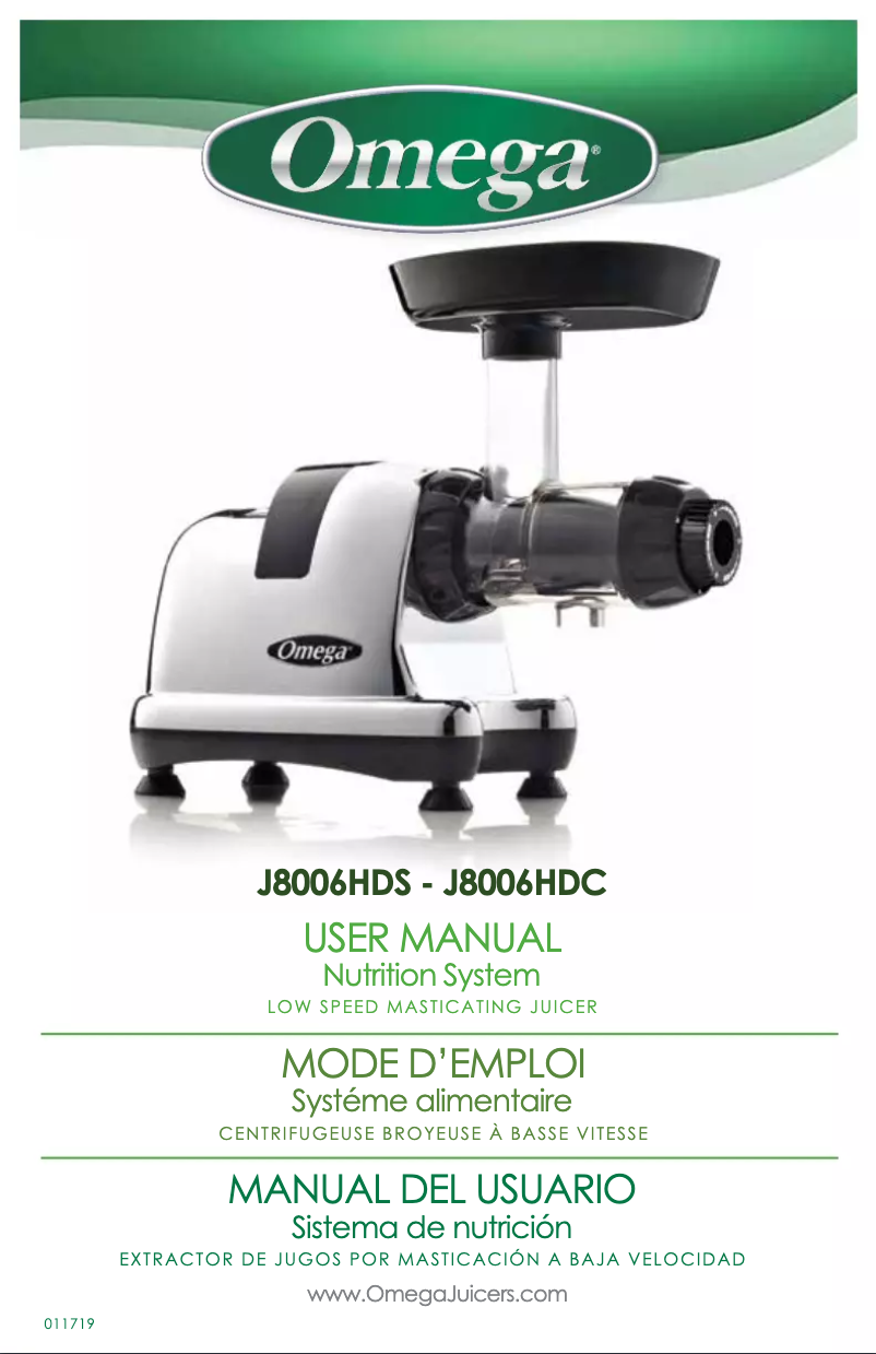 Image de la première page du manuel de l'appareil Cold Press J8227S