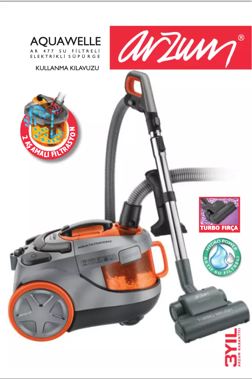 Page 1 de la notice Manuel utilisateur Arzum Aquawelle AR 477