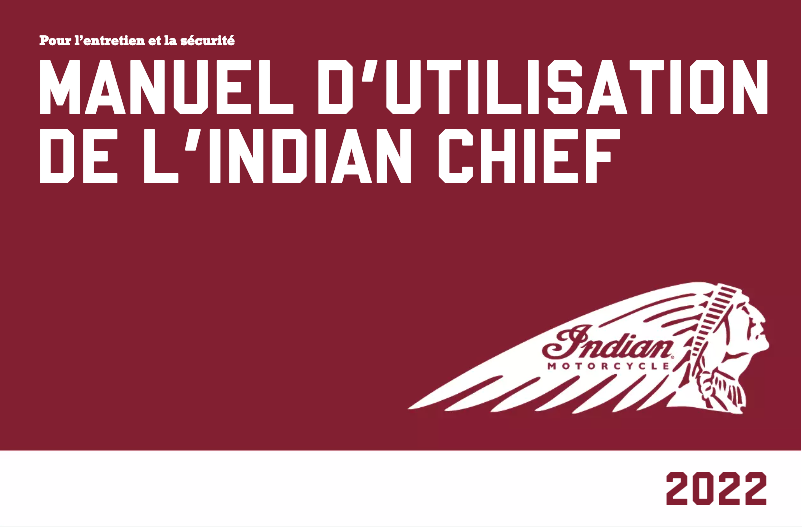 Page 1 de la notice Manuel utilisateur Indian Chief (2022)