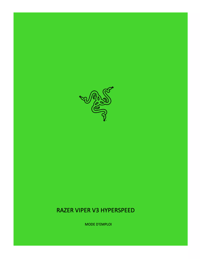 Page n°1 - Manuel utilisateur Razer Viper V3 HyperSpeed