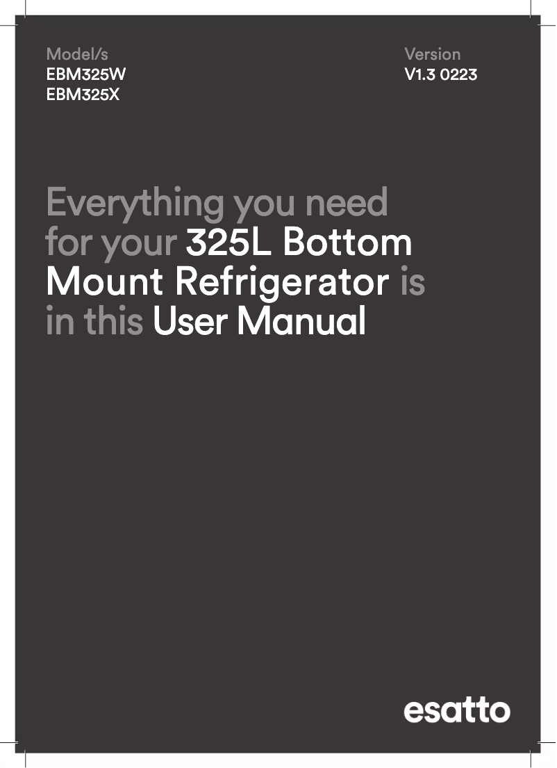Página 1 del manual Manual de usuario Esatto EBM325X