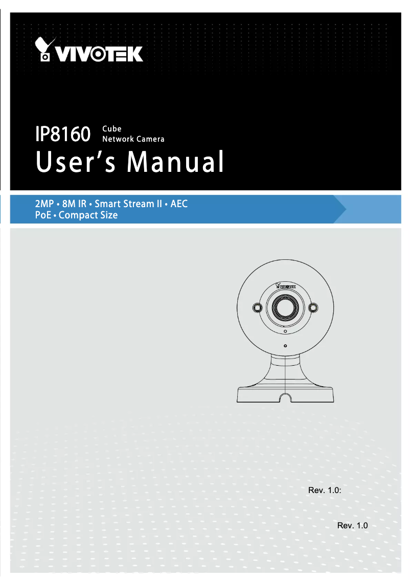 Image de la première page du manuel de l'appareil IP8160