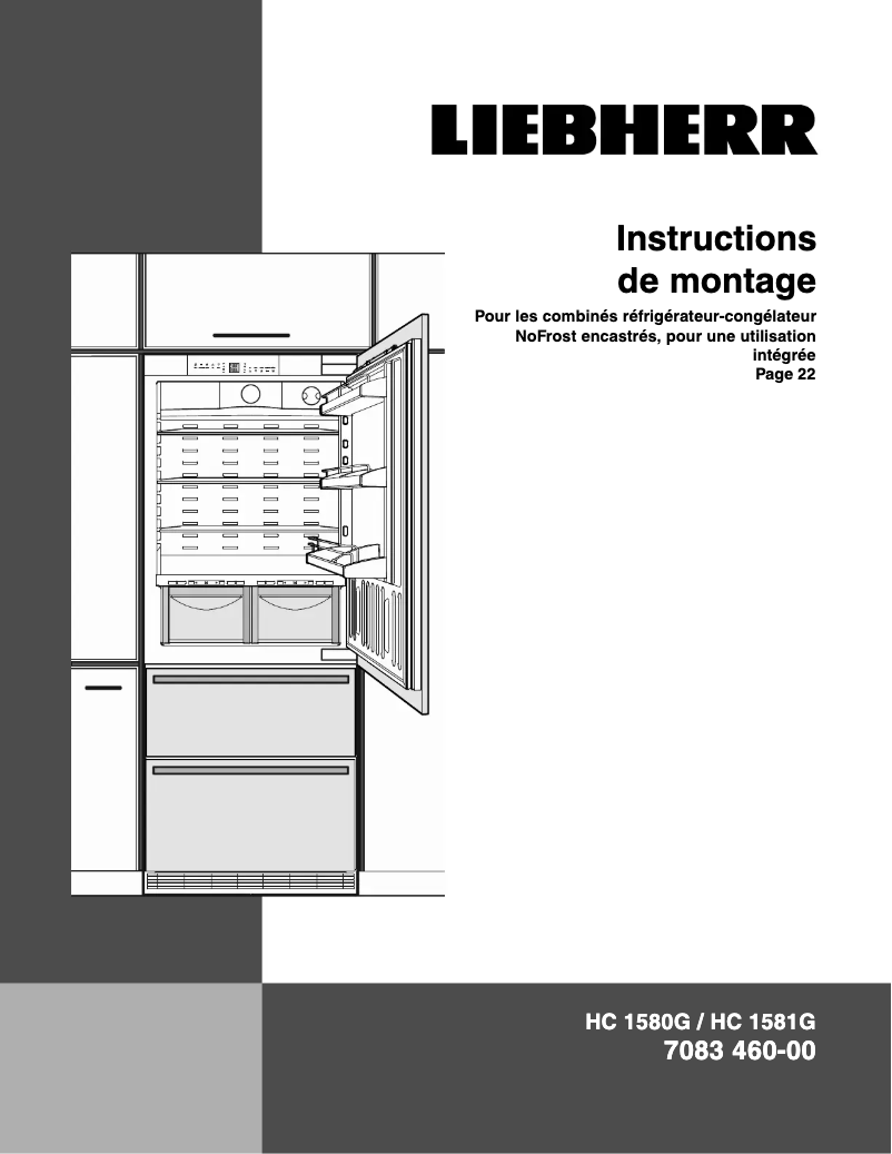 Page n°1 - Guide d'installation Liebherr HC 1581G