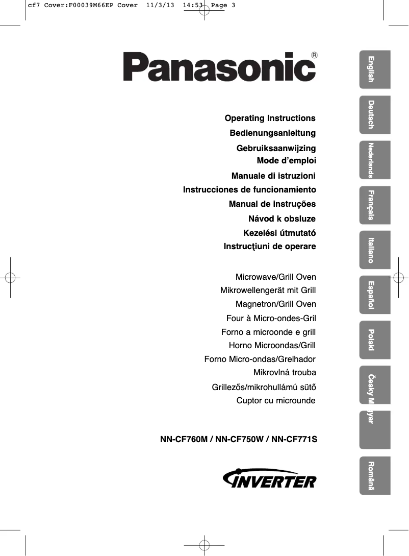 Página 1 del manual Manual de usuario Panasonic NN-CF771S