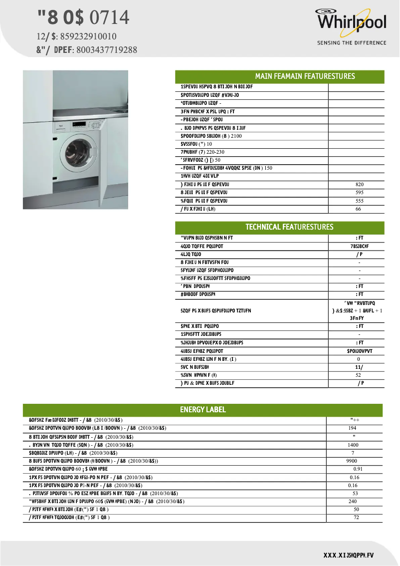 Image de la première page du manuel de l'appareil AWO/C 0714