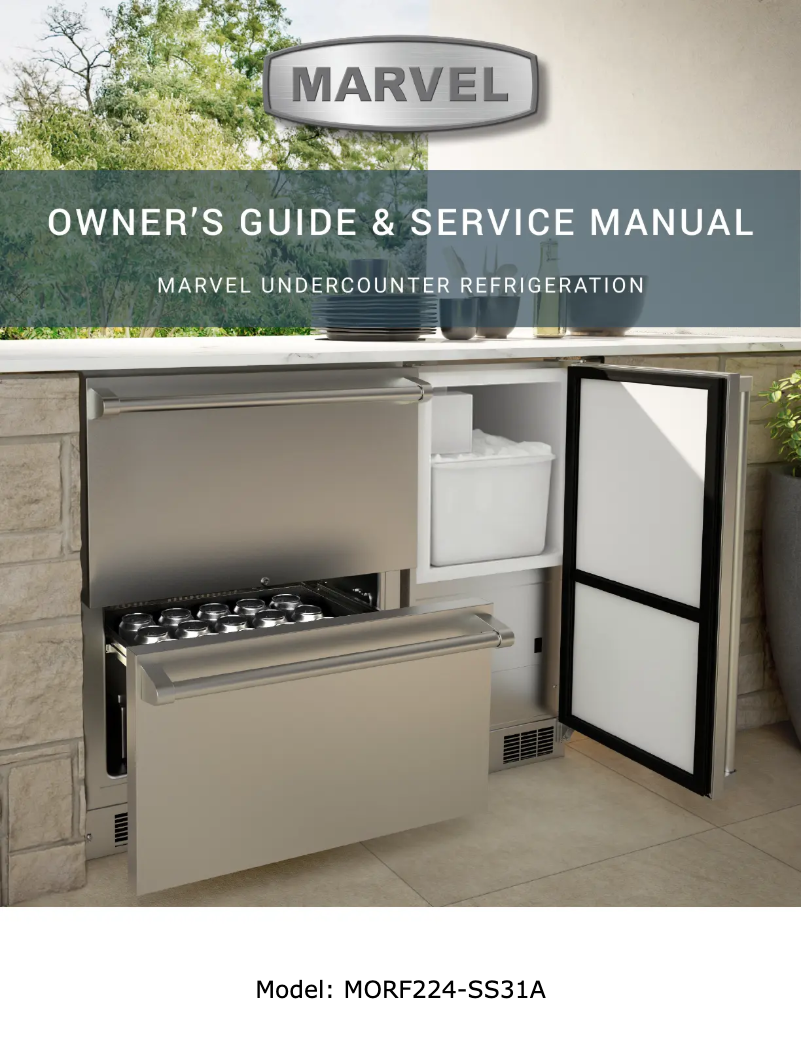 First page image of the manual for MORF224SS31A