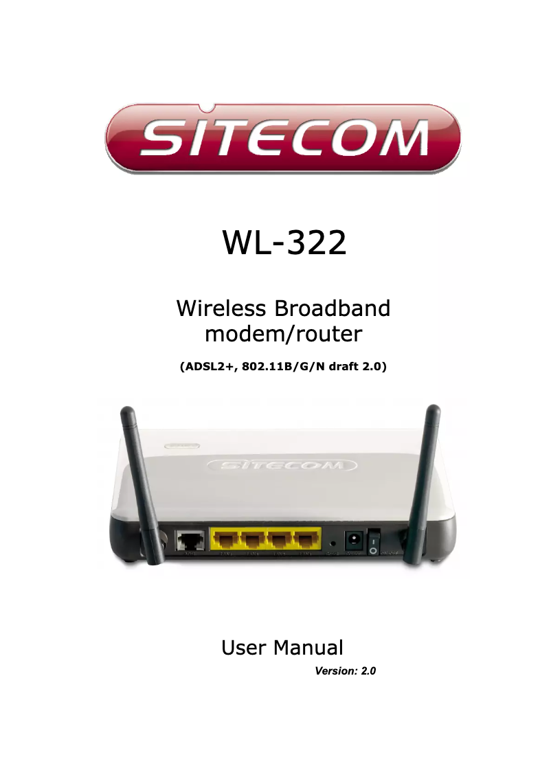 Page n°1 - Manuel utilisateur Sitecom WL-577